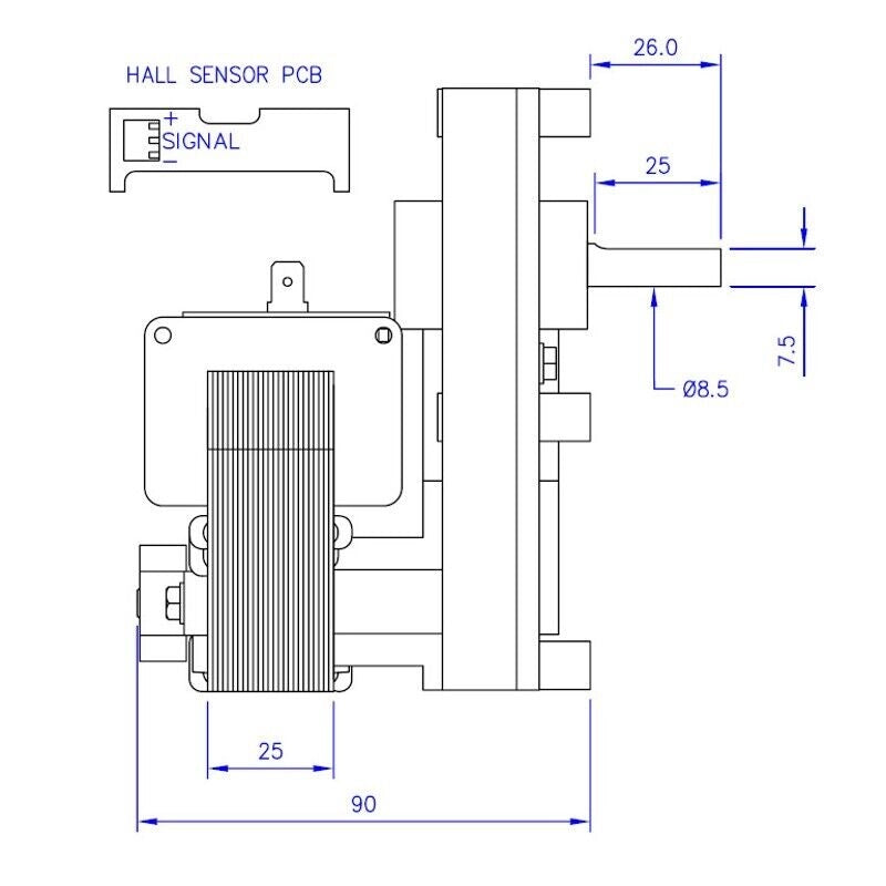 Ricambistufeapellet Mellor Motoriduttore 1,5rpm Pacco25 C/encoder Fb1222 Stufe A Pellet Clam