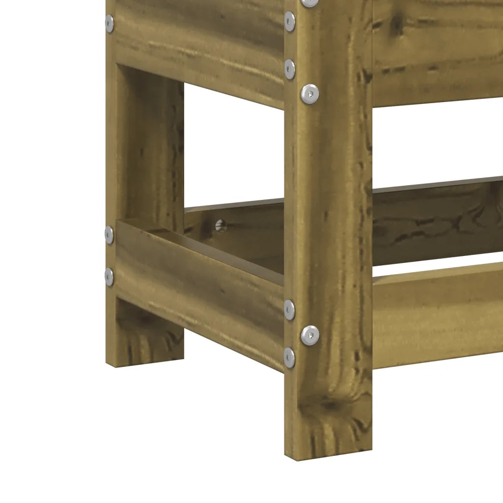 Sedia da giardino-Poggiapiedi da Giardino 62x30x32 cm in Legno Impregnato di Pino