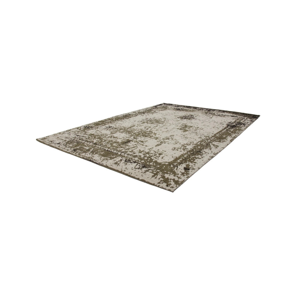 Tappeto vintage Nostalgia Olive in cotone e poliestere