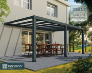 Pergola Addossata in Alluminio di Premium Stockholm 3.4X6 m Trasparente