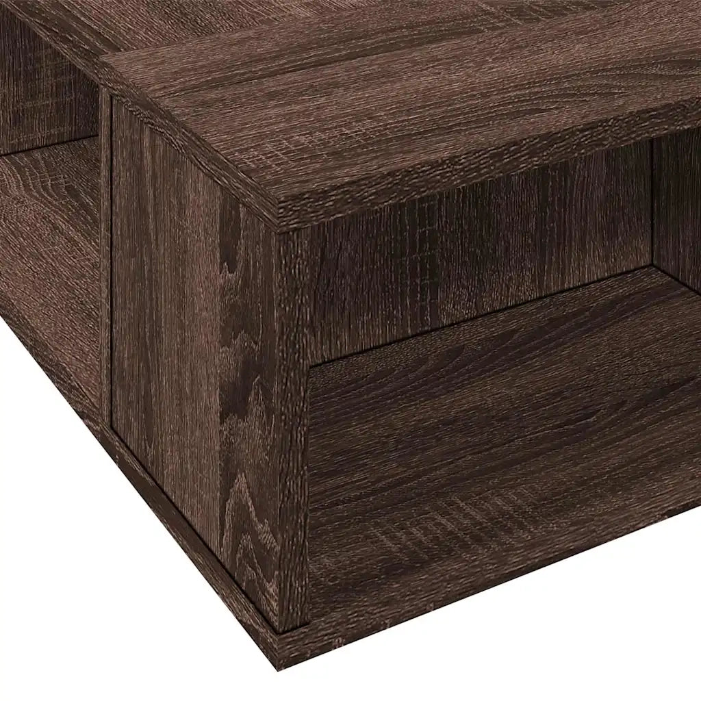 Giroletto-Struttura Letto Rovere Marrone 90x190 cm in Legno Multistrato 662662