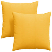 Cuscini da Divano 2 pz | Cuscini per sedie Giallo Chiaro 80 x 80 cm