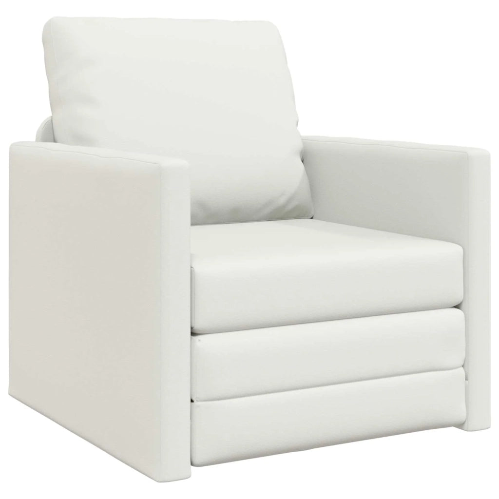 Divano letto 60cm Bianco Pelle Artificiale 4106636