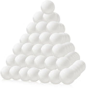 Tavole da Ping Pong 50 Stuks - Materiale Plastico Bianco - Sicuro e Ecologico - Resistentente allo Sfregio - Adatto per Feste di Bambini - Buona Spin e Controllo - Palle da Ping Pong