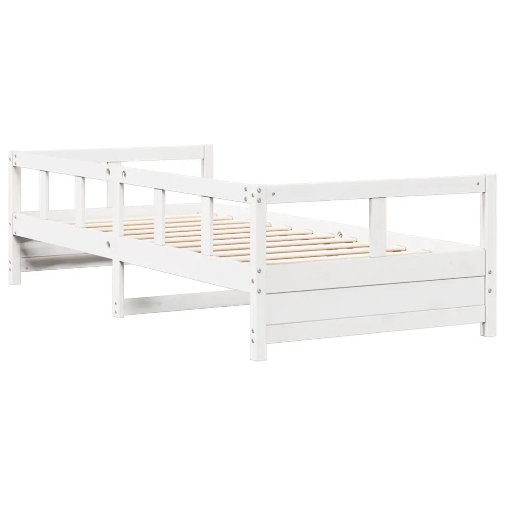 Dormeuse senza Materasso Bianca 90x200 cm Legno Massello Pino 854962