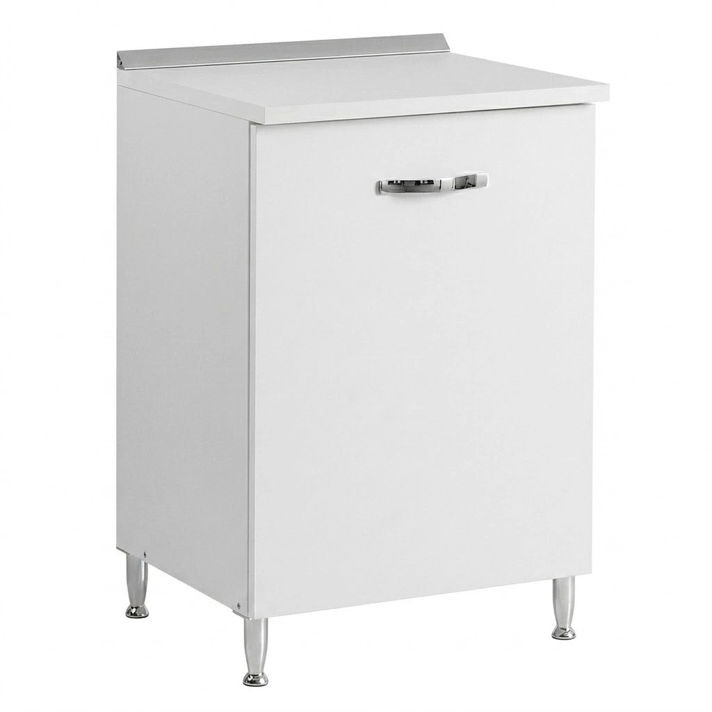 MOBILE BASE PER CUCINE COMPONIBILI L.60 x P.50 x H.85. - 1 anta - col. bianco  - LINEA AZZURRA
