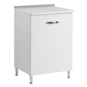 MOBILE BASE PER CUCINE COMPONIBILI L.60 x P.50 x H.85. - 1 anta - col. bianco  - LINEA AZZURRA