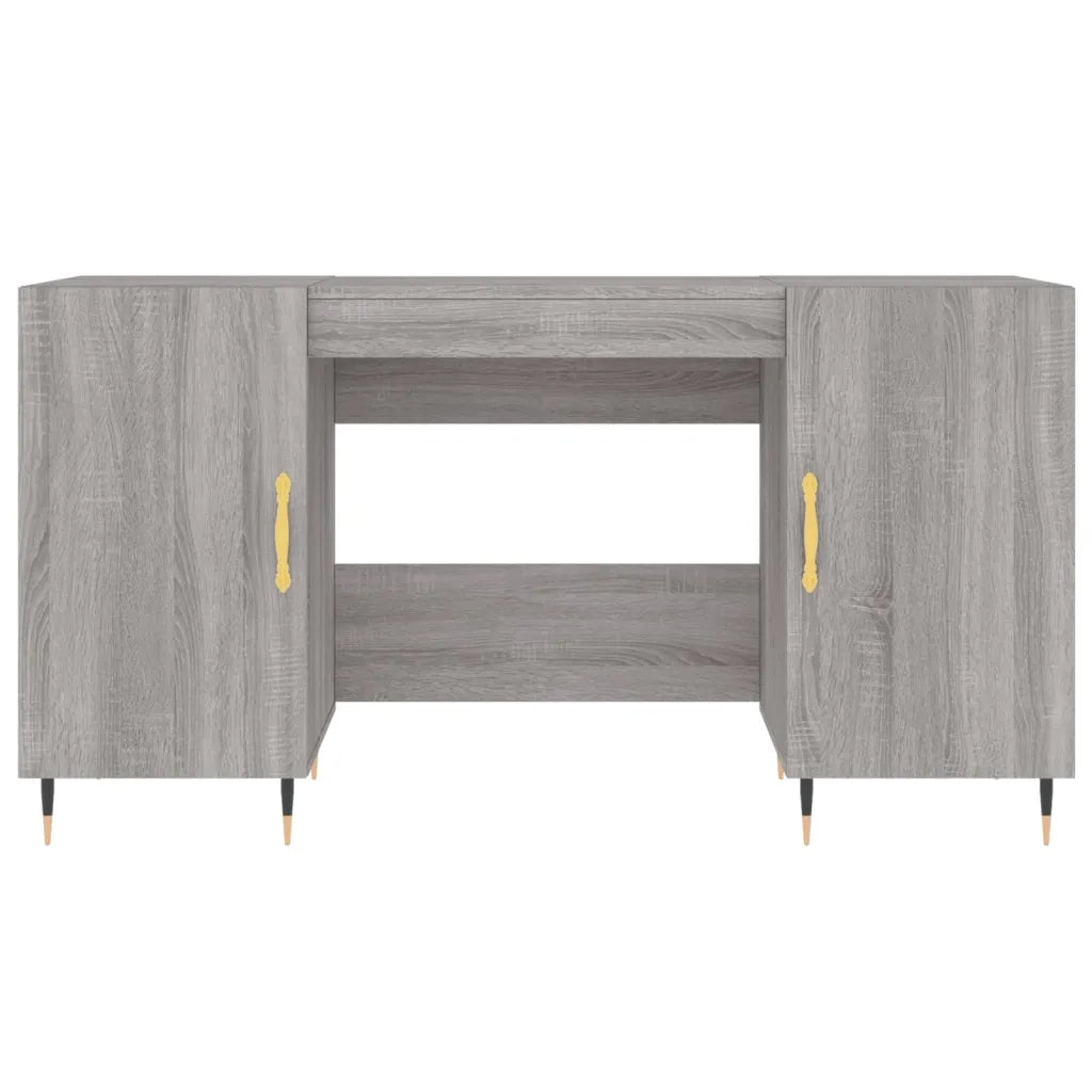 Scrivania Grigio Sonoma 140x50x75 cm in Legno Multistrato 829530