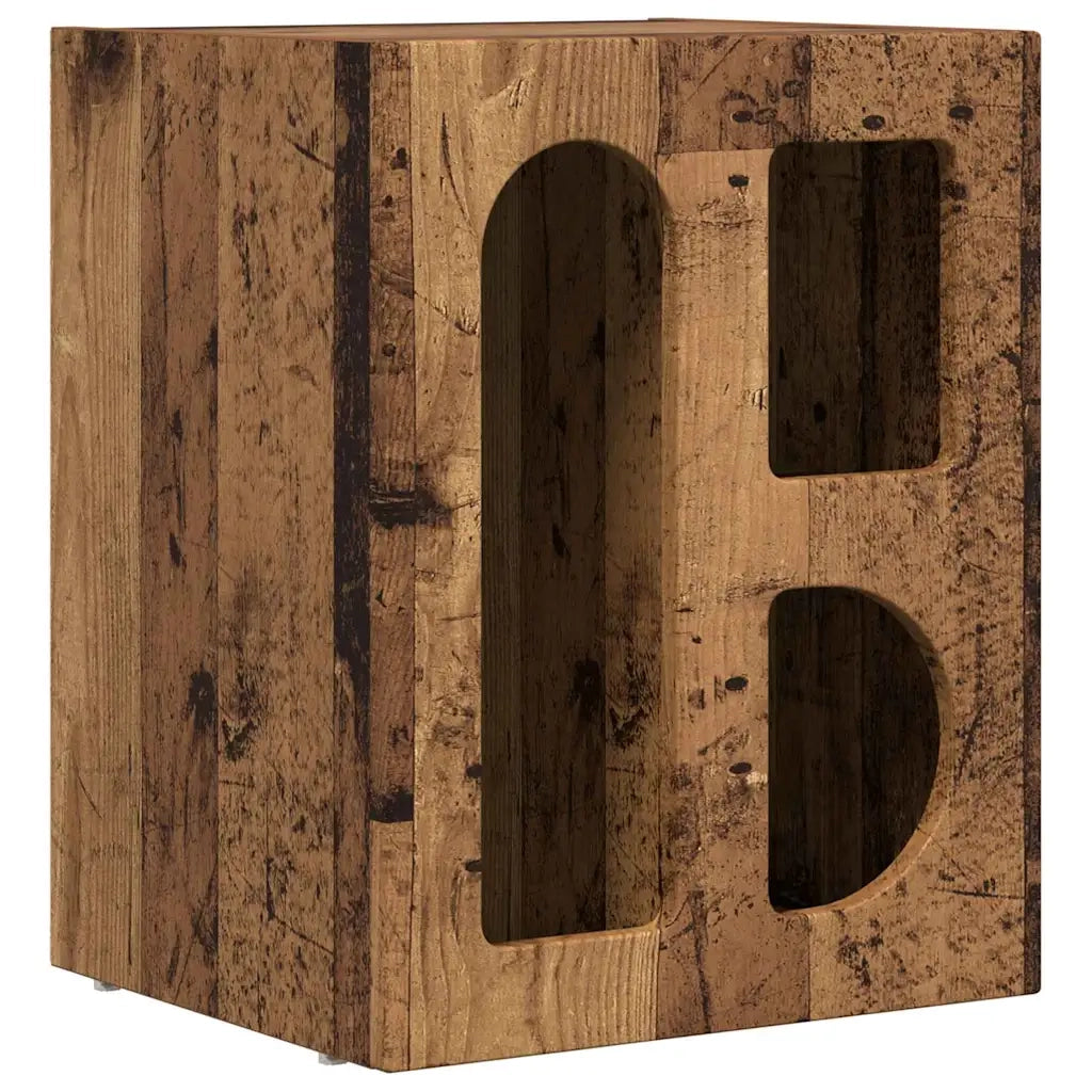 Comodino 2 pcs Legno vecchio 40 x 35 x 50 cm Legno multistrato