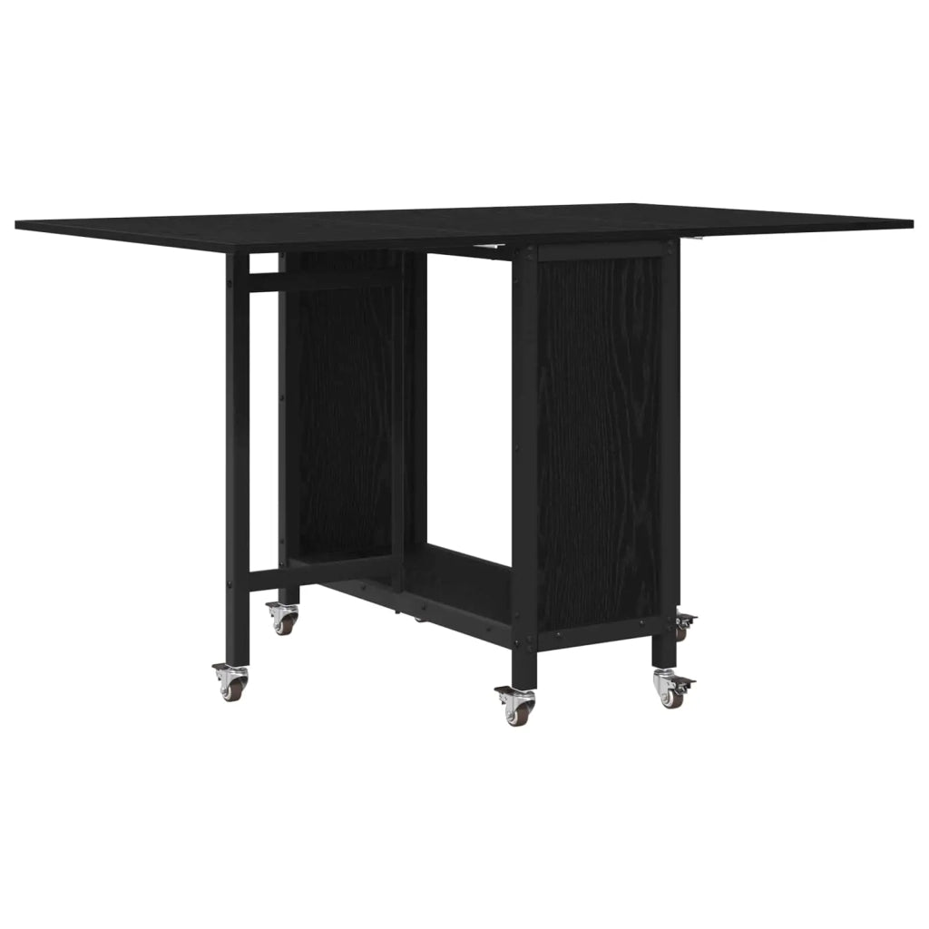 Tavolo da pranzo pieghevole con ruote 130 x 80 x 76,5 cm