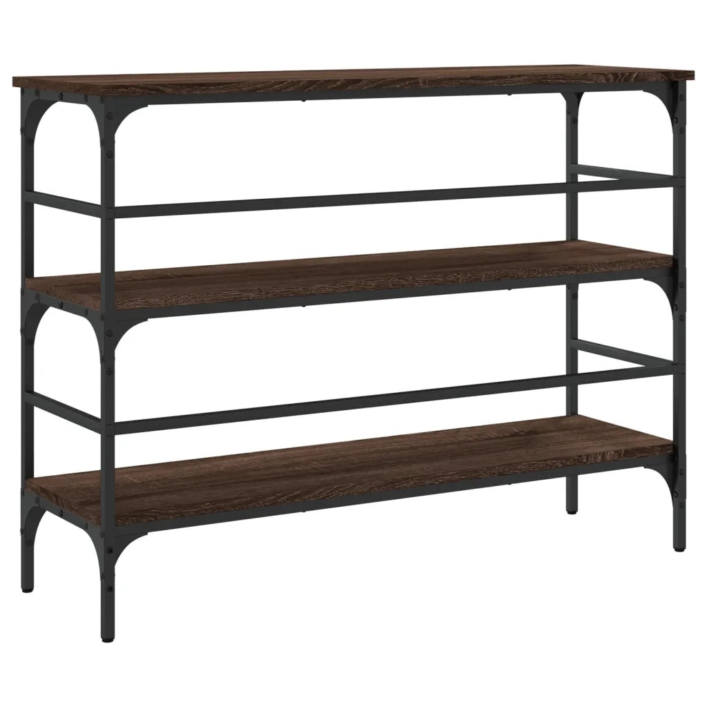 Tavolino Consolle-Tavolino da soggiorno-Tavolo Rovere Marrone 100x32x75 cm Legno Multistrato 383276