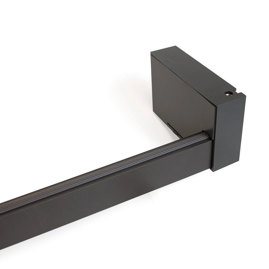 Emuca Barra appendiabili per armadi Castor con luce LED, batteria rimovibile e sensore di movimento, 1.008, Verniciato moka, 1 u.