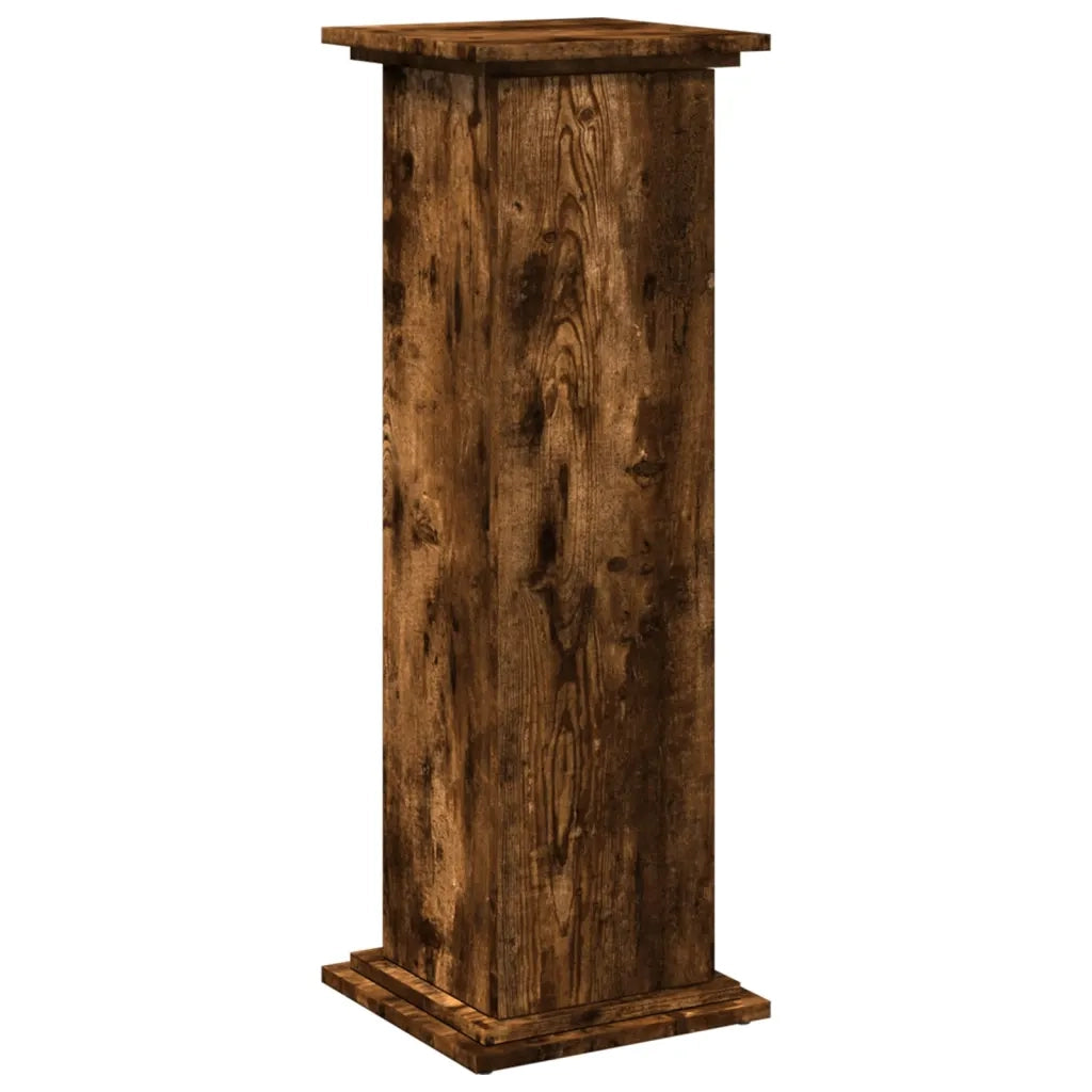 vidaXL Espositore con Portaoggetti Rovere Fumo 31x30x90cm Truciolato