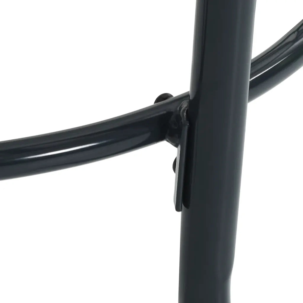 Set Sedie Giardino Impilabili 5 pz | Sedie da Esterno Antracite Acciaio Verniciato
