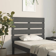 Testiera per Letto Grigia 100x3x80 cm in Legno Massello di Pino 821334