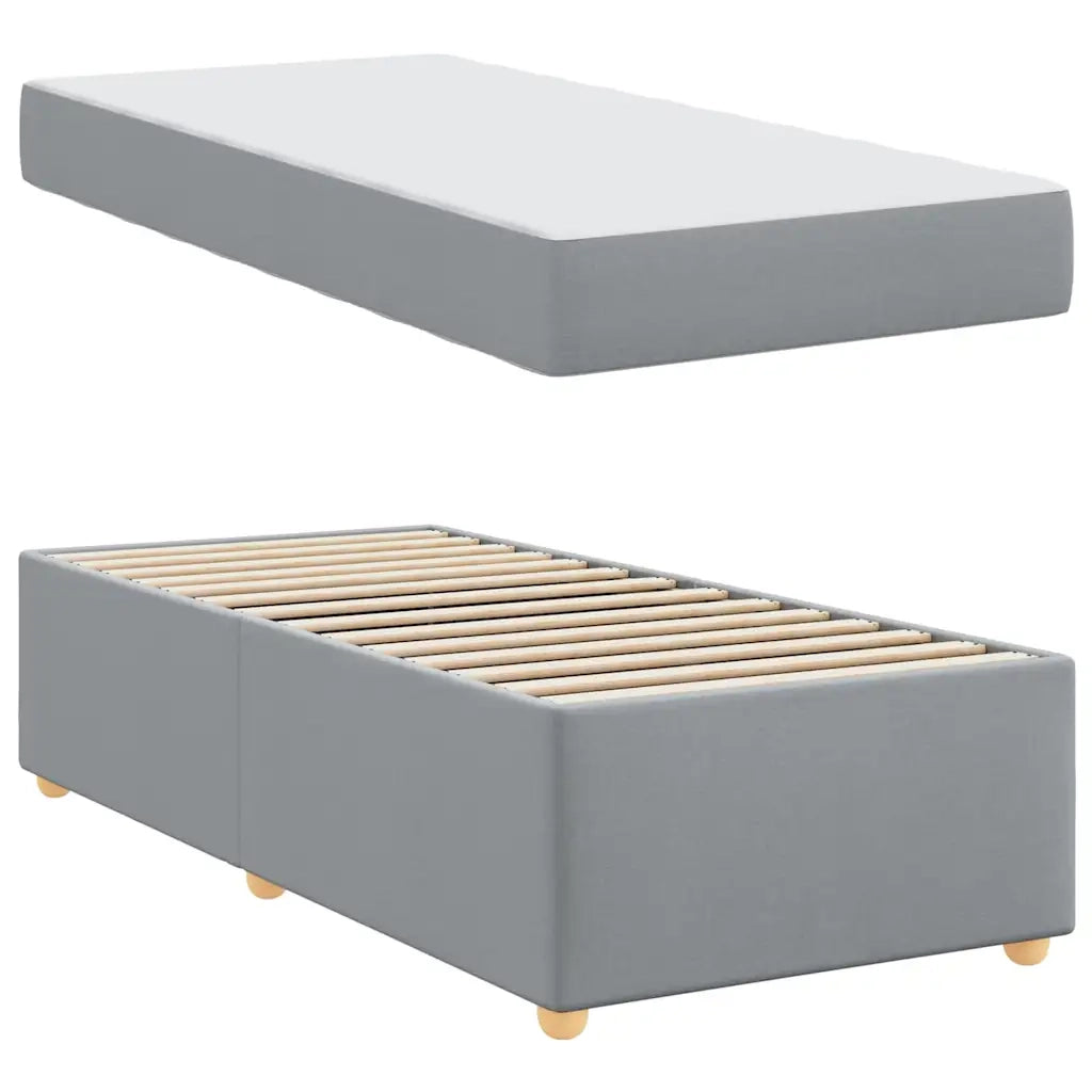 Struttura del letto Grigio chiaro 80 x 200 cm Tessuto