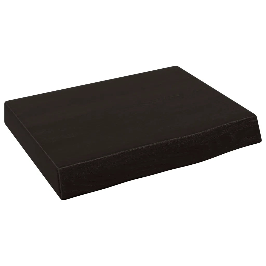 Piano Bagno Marrone Scuro 40x30x(2-6)cm Legno Massello Trattato CFW9894581