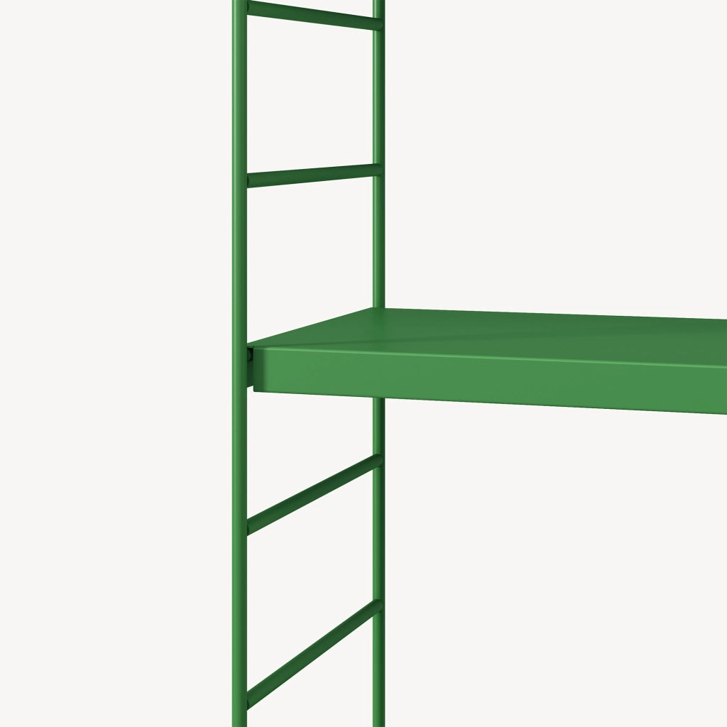 Scaffale da Parete Strängnäs a 3 Ripiani Regolabili 50 x 60 x 15 cm Acciaio Verde Mela [en.casa]