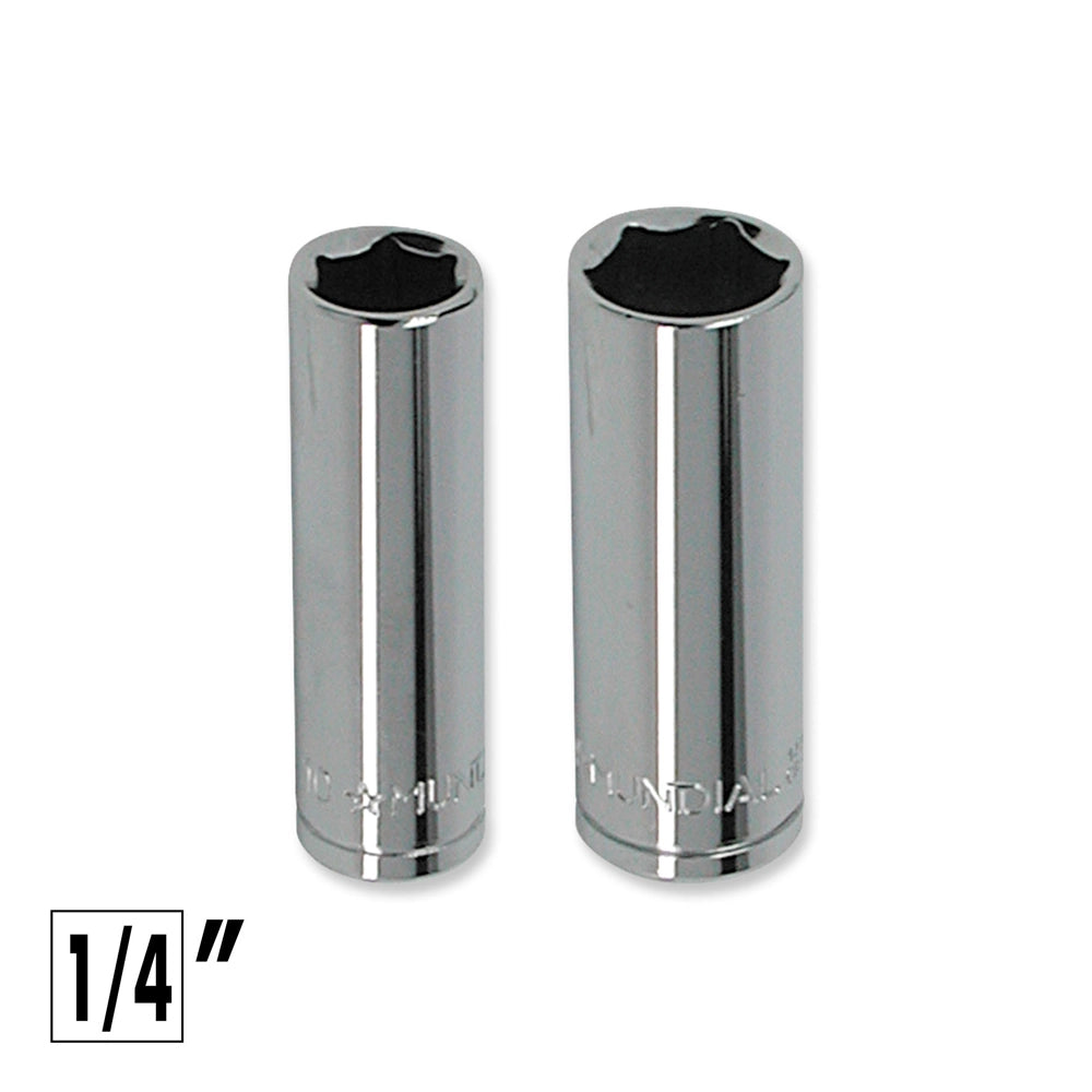 CHIAVE A BUSSOLA LUNGA ATTACCO 1/4" PROFILO ESAGONALE 8mm MUNDIAL 1402.080