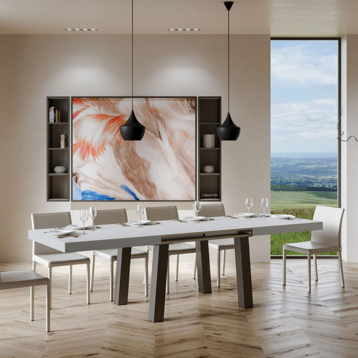 Tavolo Allungabile 180-284x90x77 cm Bridge Bianco Frassino