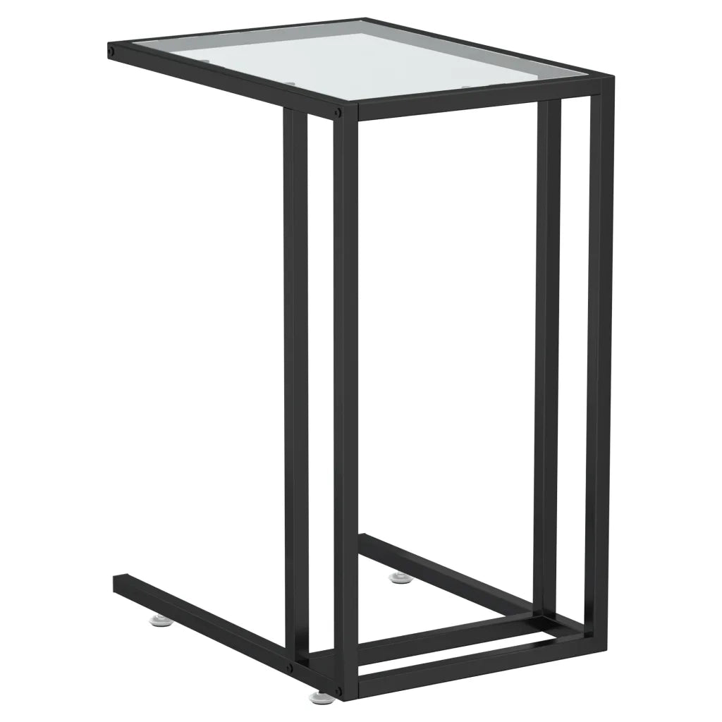 Tavolino per Computer-Tavolino da soggiorno-Tavolo Trasparente 50x35x65 cm Vetro Temperato 846196