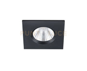 ZAGROS FARETTO DA INCASSO LED 5,5W 345lm, 3000K QUADRATO NERO DIMMERABILE IP65 8,5CMX8,5CM