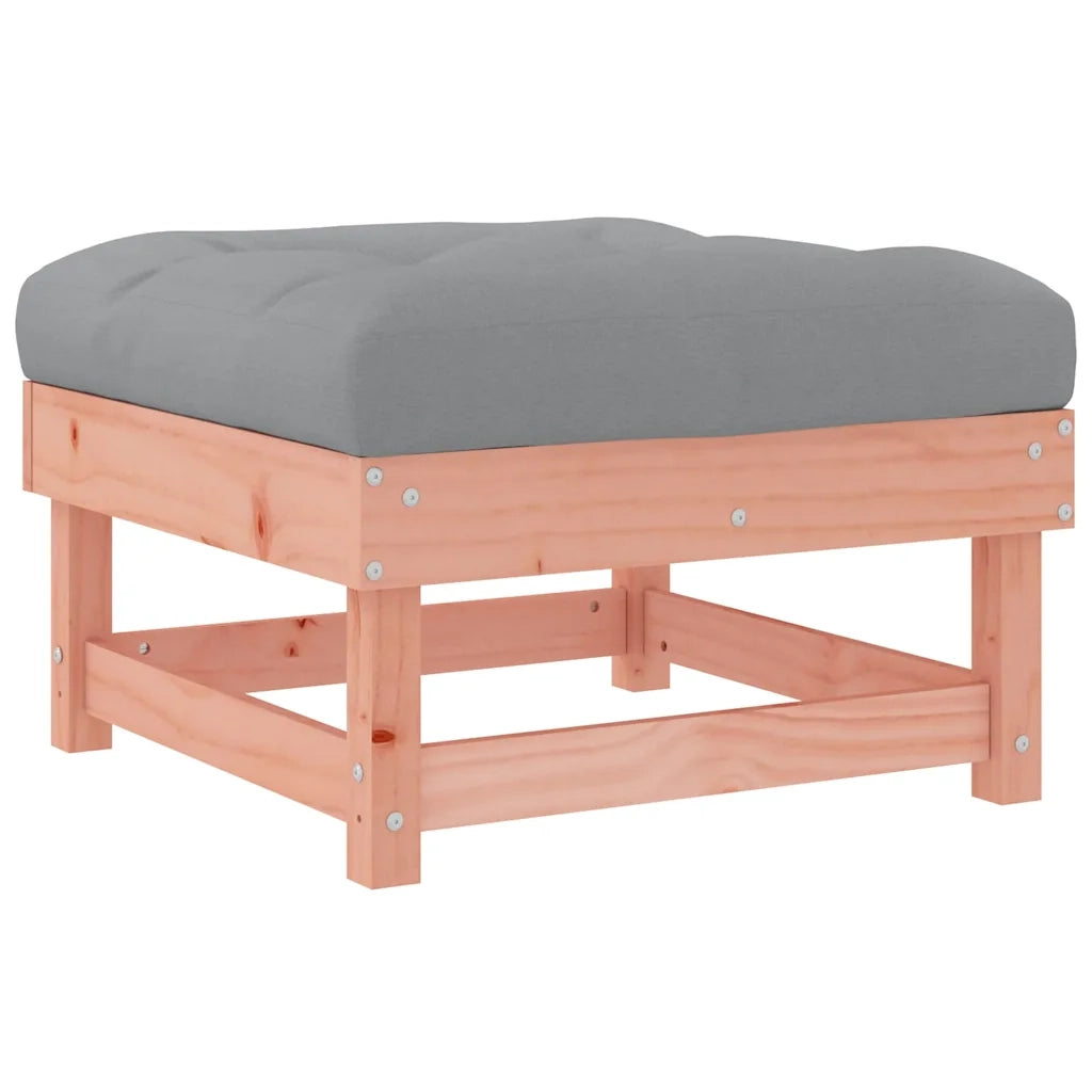 Sedia da giardino-Poggiapiedi da Giardino con Cuscino Legno Massello di Douglas 565614