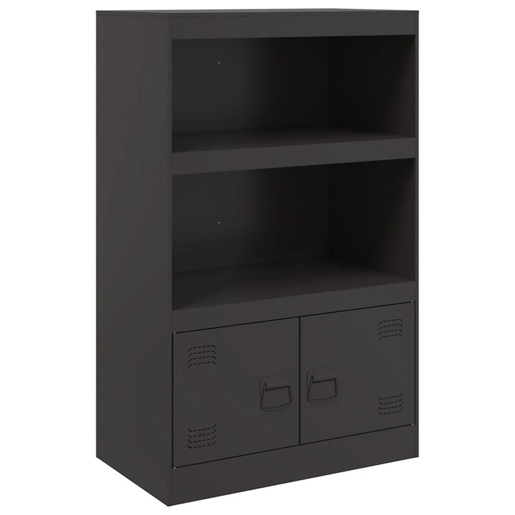 Credenza Nera 67x39x107 cm in Acciaio