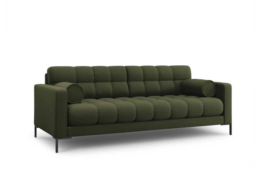 Cosmopolitan Design - Divano "Bali" 3 posti in tessuto strutturato verde 