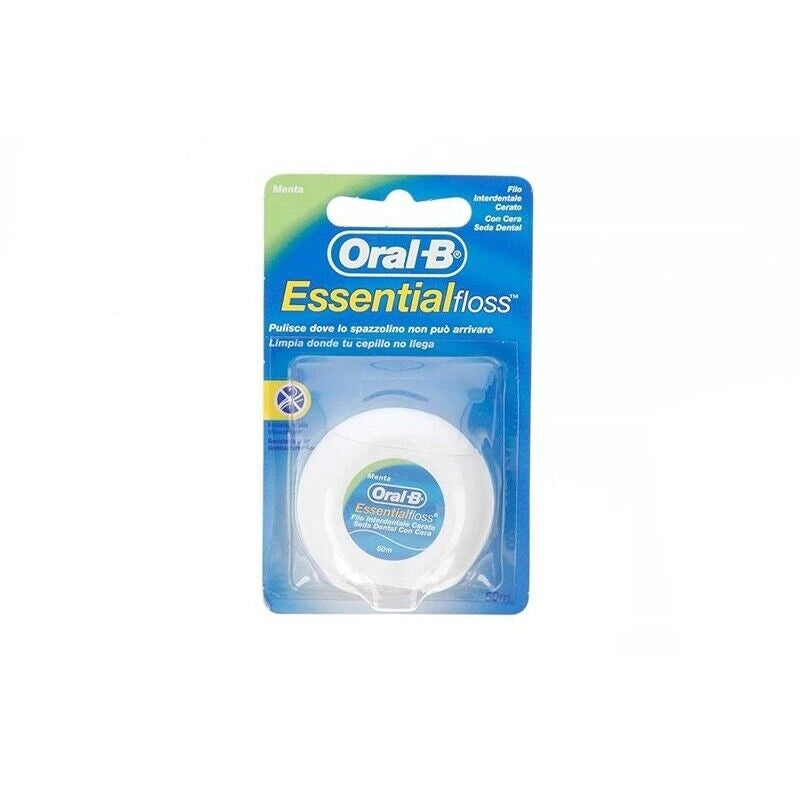 ORAL B ESSENTIAL FLOSS FILO INTERDENTALE NON CERATO RIMUOVE LA PLACCA DOVE LO SPAZZOLINO NON PUÒ ARRIVARE 50 M