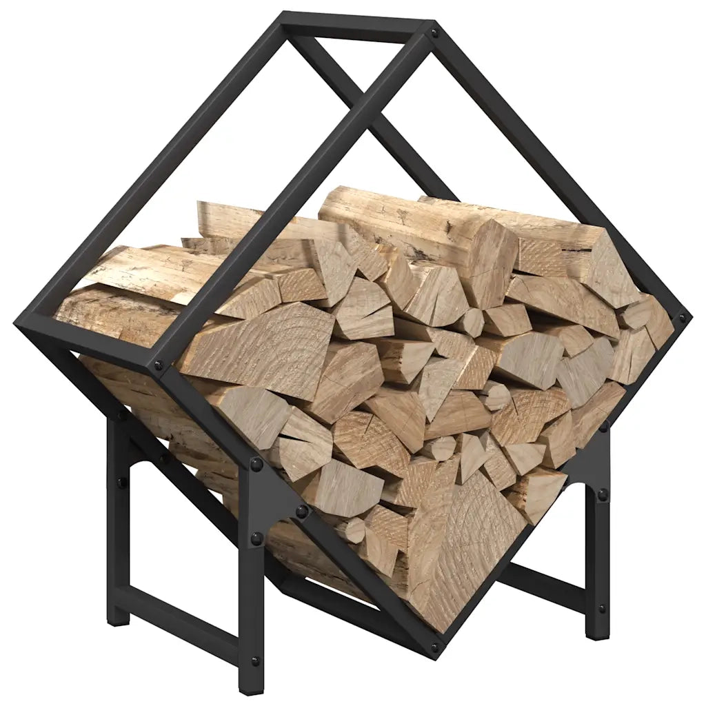 Rastrelliera per Legna da Ardere Nera 50x25x50 cm 864275
