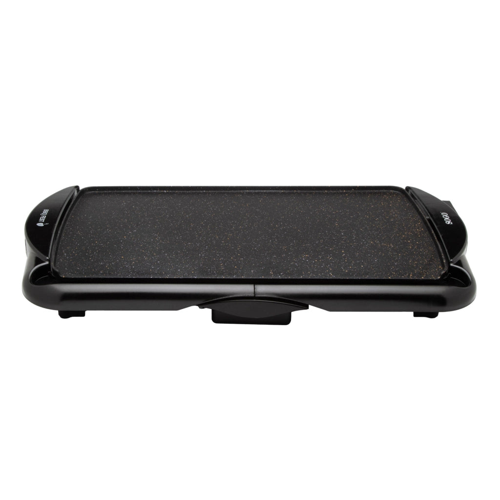 Piastra elettrica per griglia 48x26 cm, rivestimento antiaderente effetto pietra con termostato regolabile 2000W - Sogo