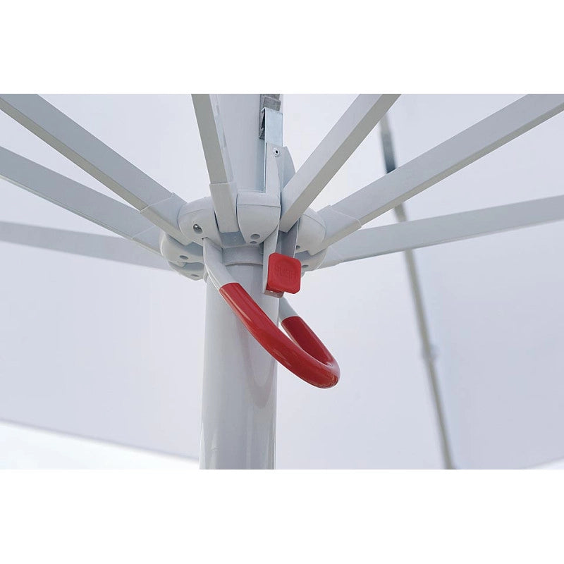 Ombrellone quadrato push-up MOIA 4x4 mt. fusto bianco telescopico