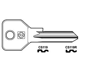 CHIAVI PER CILINDRI CISA 5 SPINE GRANDI CS119- - CS119R SX - 10 pezzi SILCA