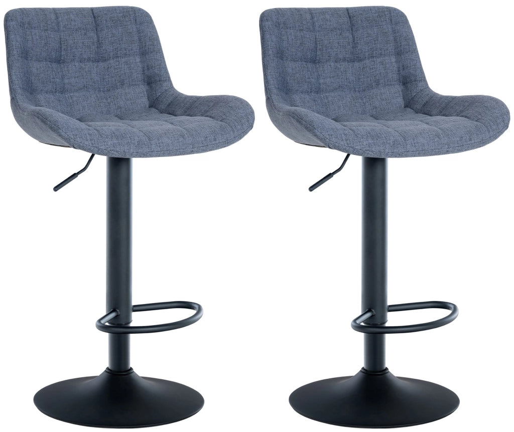 Set di 2 sgabelli da bar Tover blu,Tessuto