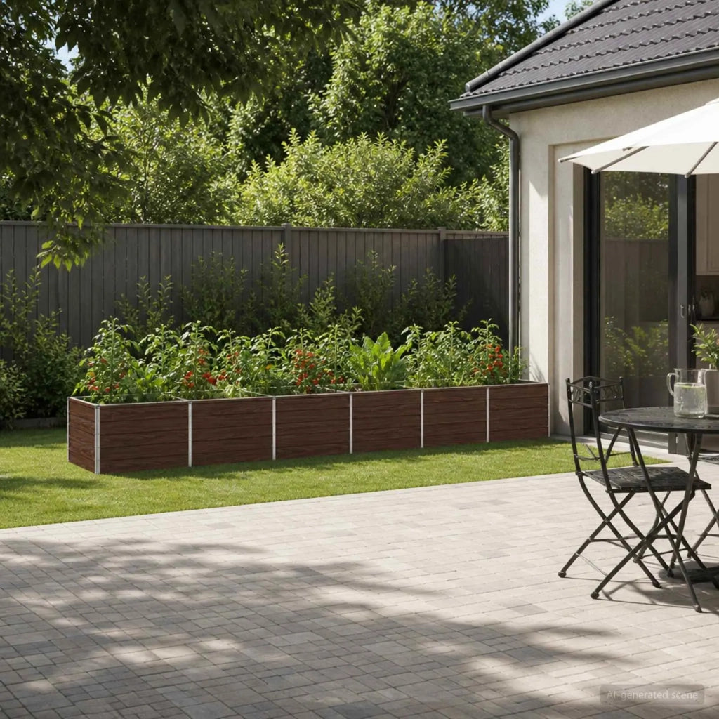 Letto rialzato da giardino Nero 480 x 80 x 55 cm 8006440