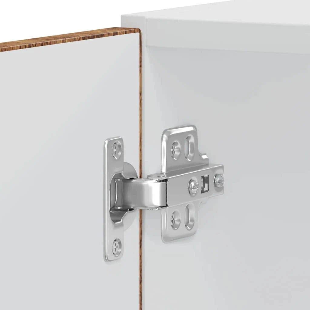 Set di 2 mobili da forno classici con piedini regolabili 60 x 57 x 207 cm legno ingegnerizzato finitura legno invecchiato 02_0055724