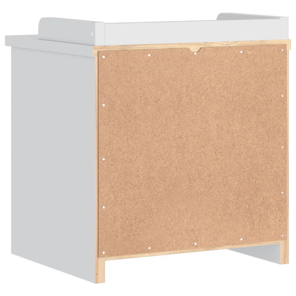 vidaXL Panca da Corridoio SANDNES Bianca 45x40x50 cm in Legno di Pino