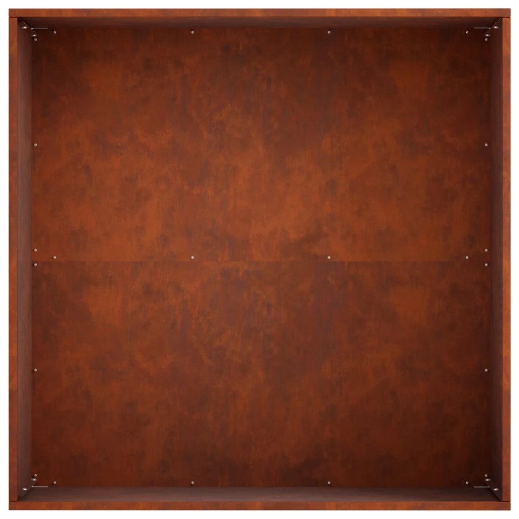 Vaso da giardino 2 pz Ruggine 40 x 40 x 30 cm Acciaio Corten 8005049