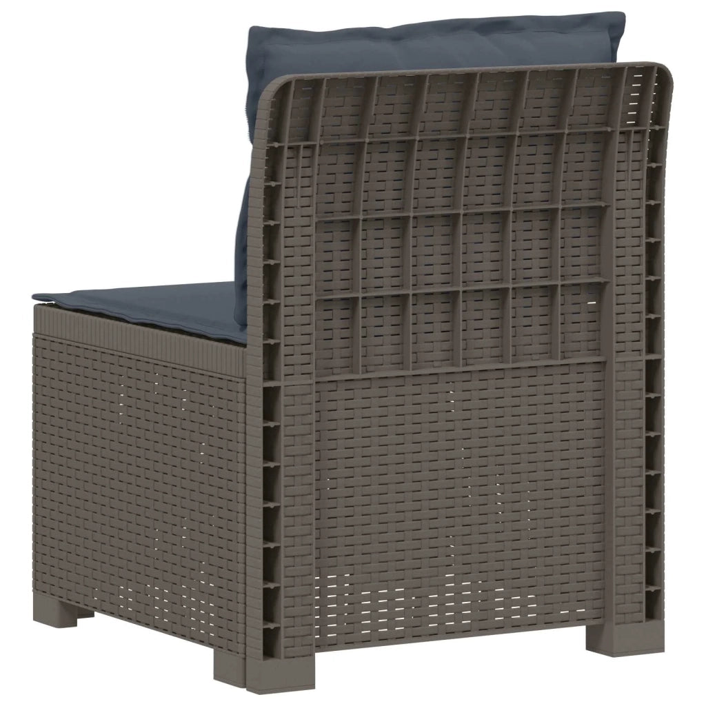 Divano da Giardino a 1 Posto con Cuscini Aspetto Rattan PP 8011811