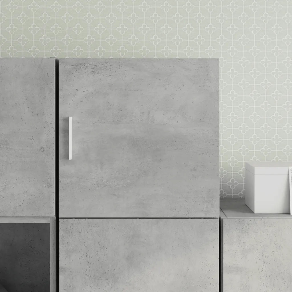 Mobile a Parete Grigio Cemento 40x42,5x40 cm Legno Multistrato