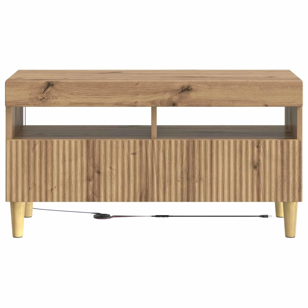 Mobile TV LED Rovere Artigianale Legno ingegnerizzato 896784