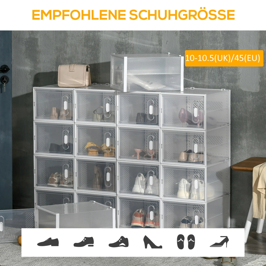 Scarpiera modulare 18 scomparti ¨C Xylo ¨C Plastica con ante magnetiche, 28x36x21 cm