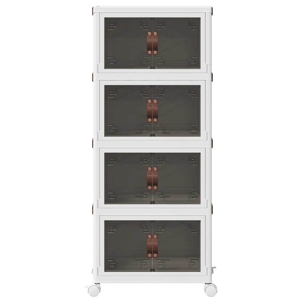 Scatola Portaoggetti con Ruote 4 Livelli 28 L 48x29,5x112,5 cm 4012371