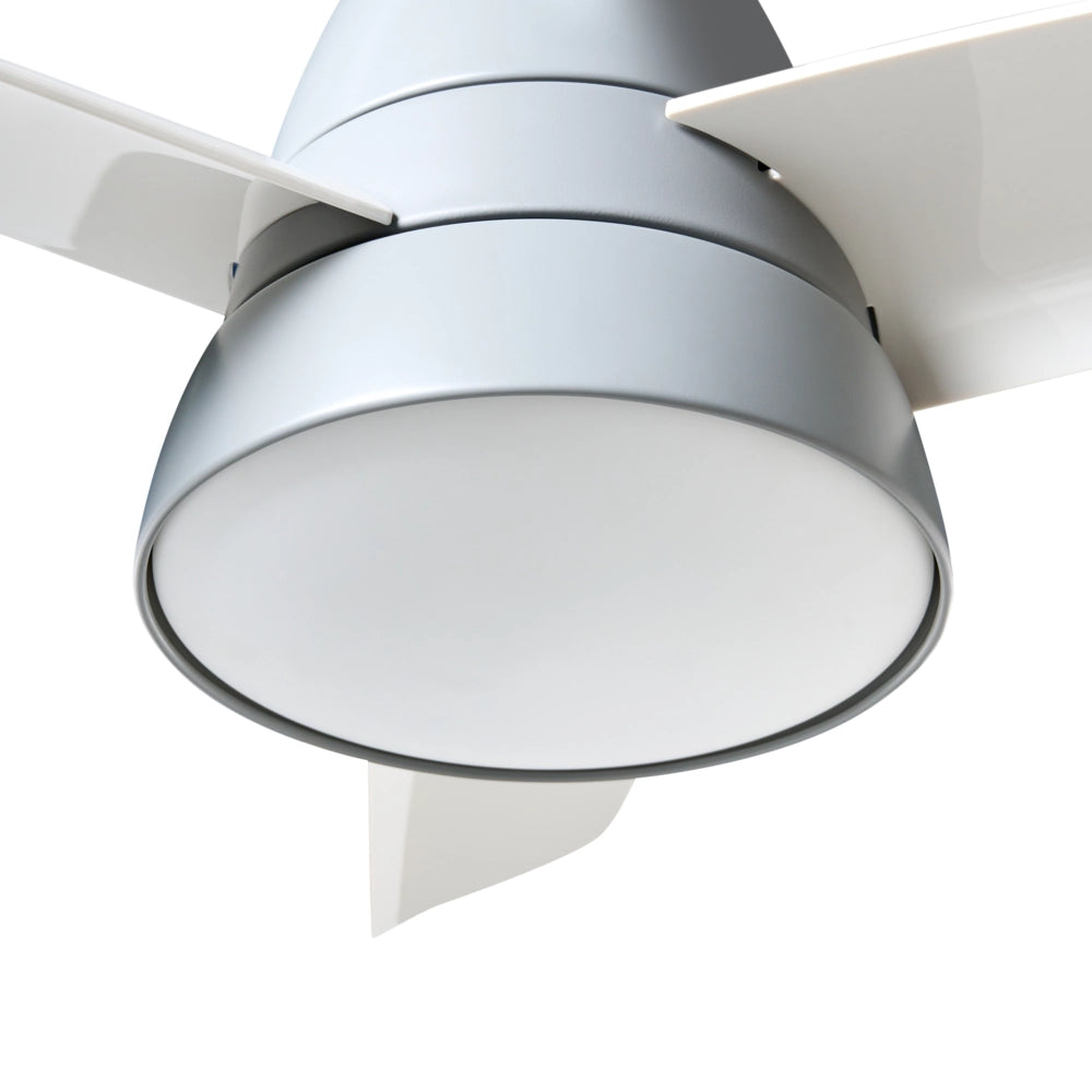 Ventilatore da soffitto con luce Grigio Sintetico Telecomando Moderno Scandinavo Soggiorno