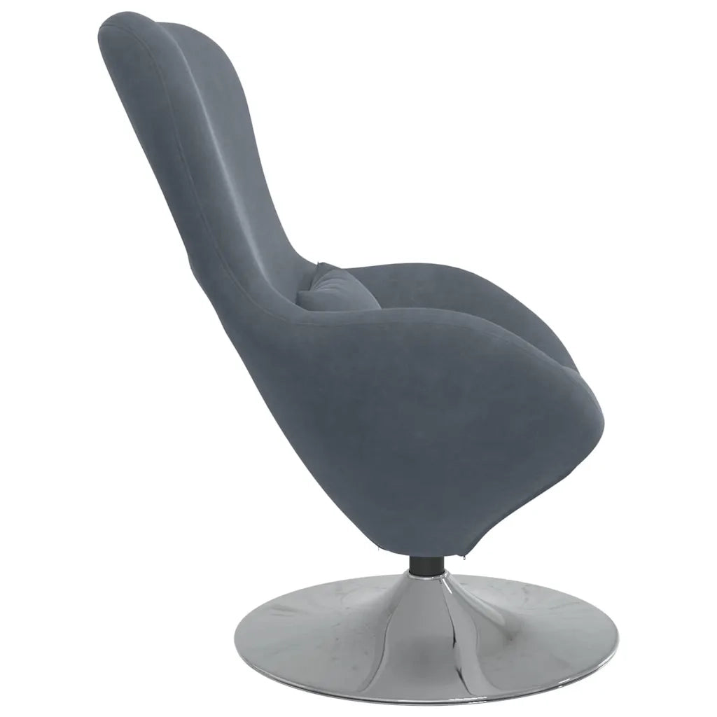 Divano Sedia-Poltrona uovo Grigio scuro Velluto