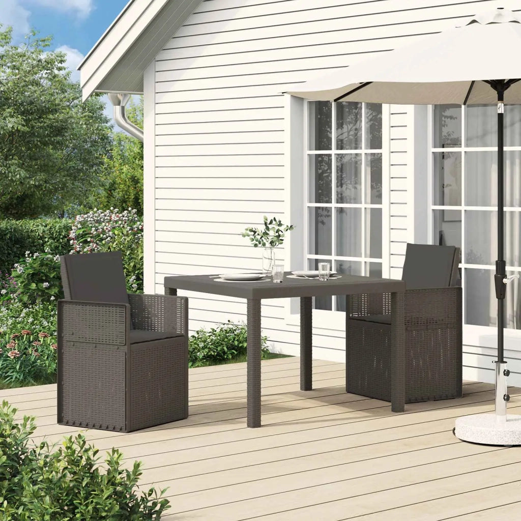 Sedie da pranzo da giardino 2 pcs Grigio chiaro e Antracite PP 8000011