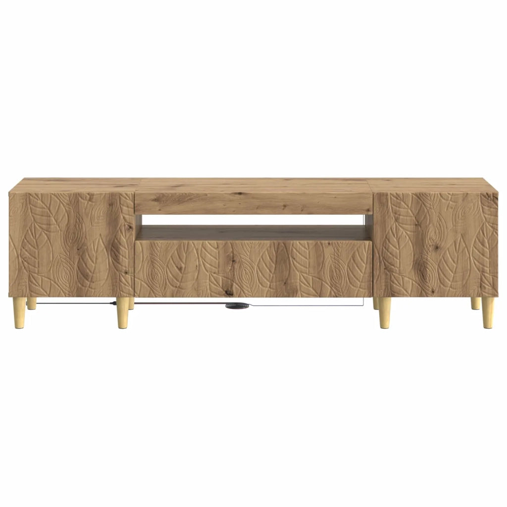 Mobile TV LED Rovere Artigianale Legno ingegnerizzato 897134