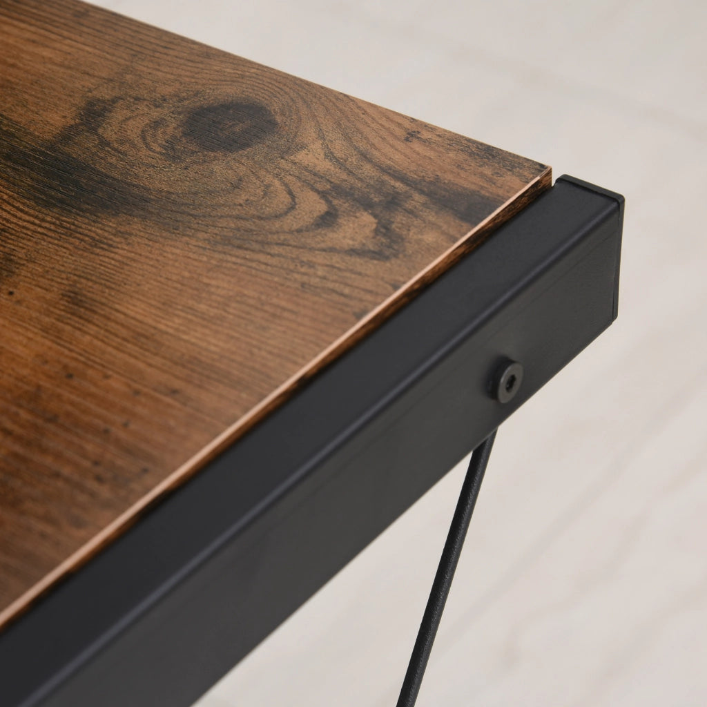 Easycomfort Scrivania Angolare Reversibile per Computer e PC in Stile Industriale, per Ufficio o Camera, in Legno 155x115x91.5cm