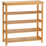 Scarpiere con scaffali in bamb¨´ ¨C zephmum ¨C 4 ante, naturale, 60x40x138 cm